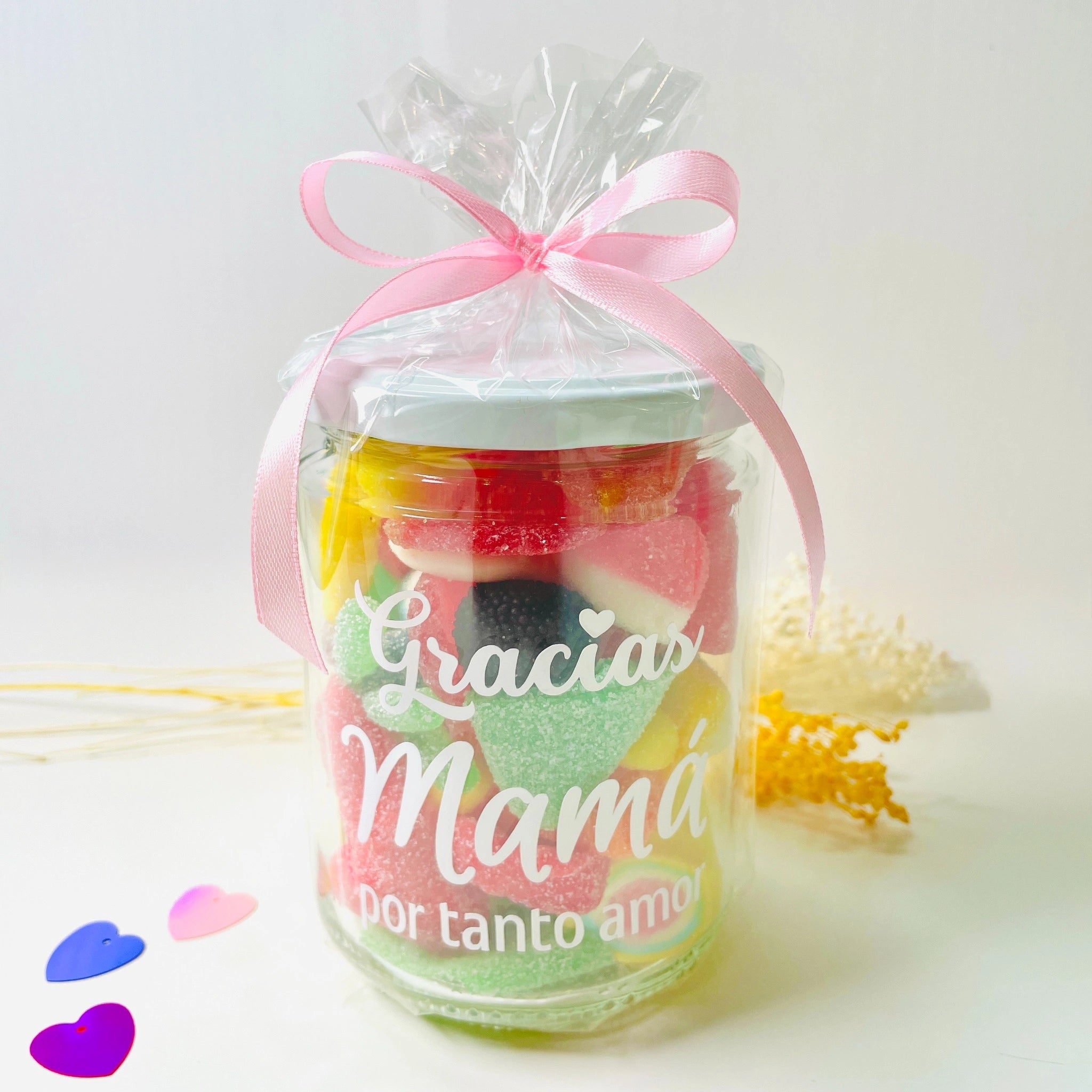 Bote Grande De Gominolas “Gracias Mamá Por Tanto Amor”