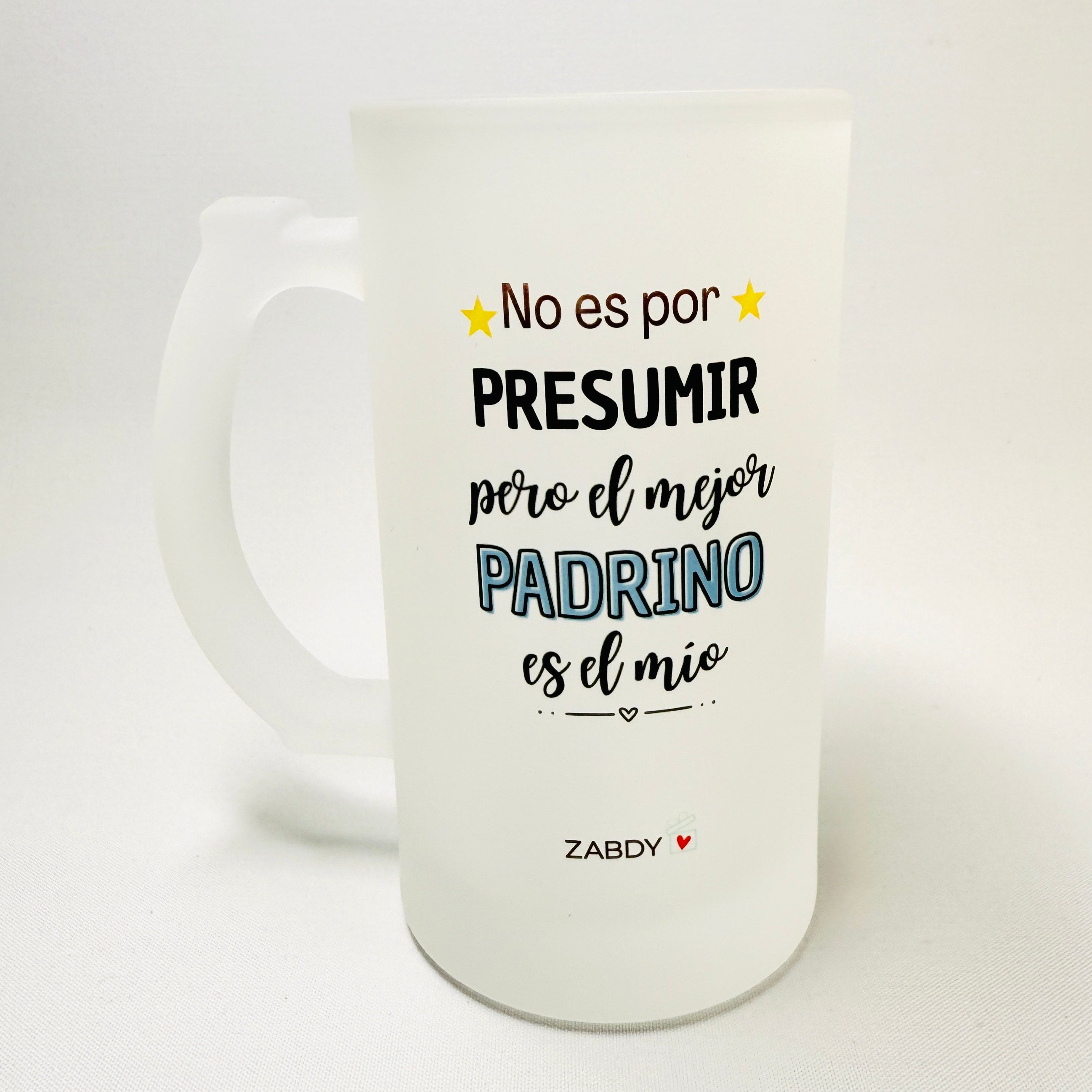 Jarra de cerveza “El mejor padrino es el mío”