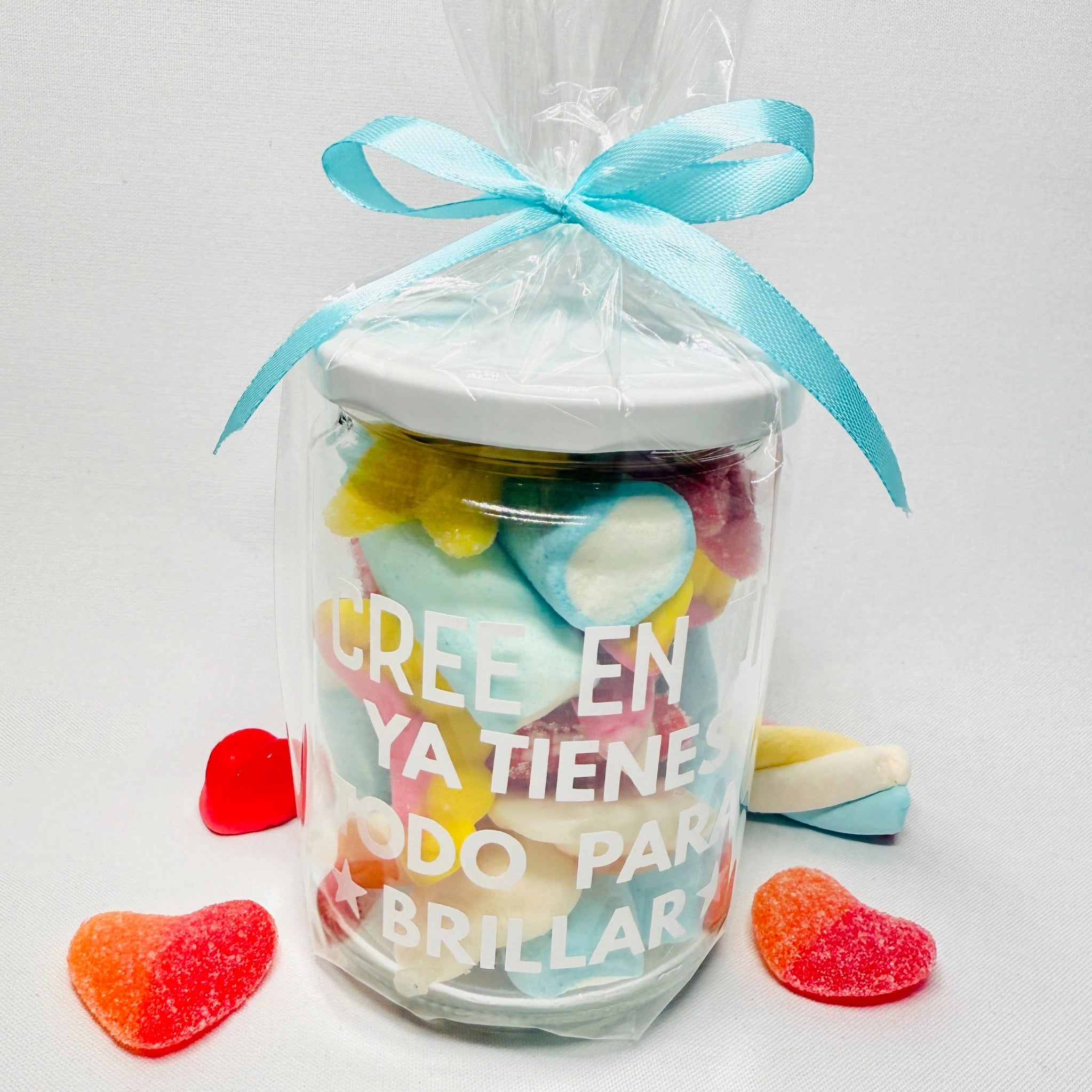 Bote De Gominolas “Cree En Ti, Ya Tienes Todo Para Brillar” – Detalle Inspirador Y Dulce