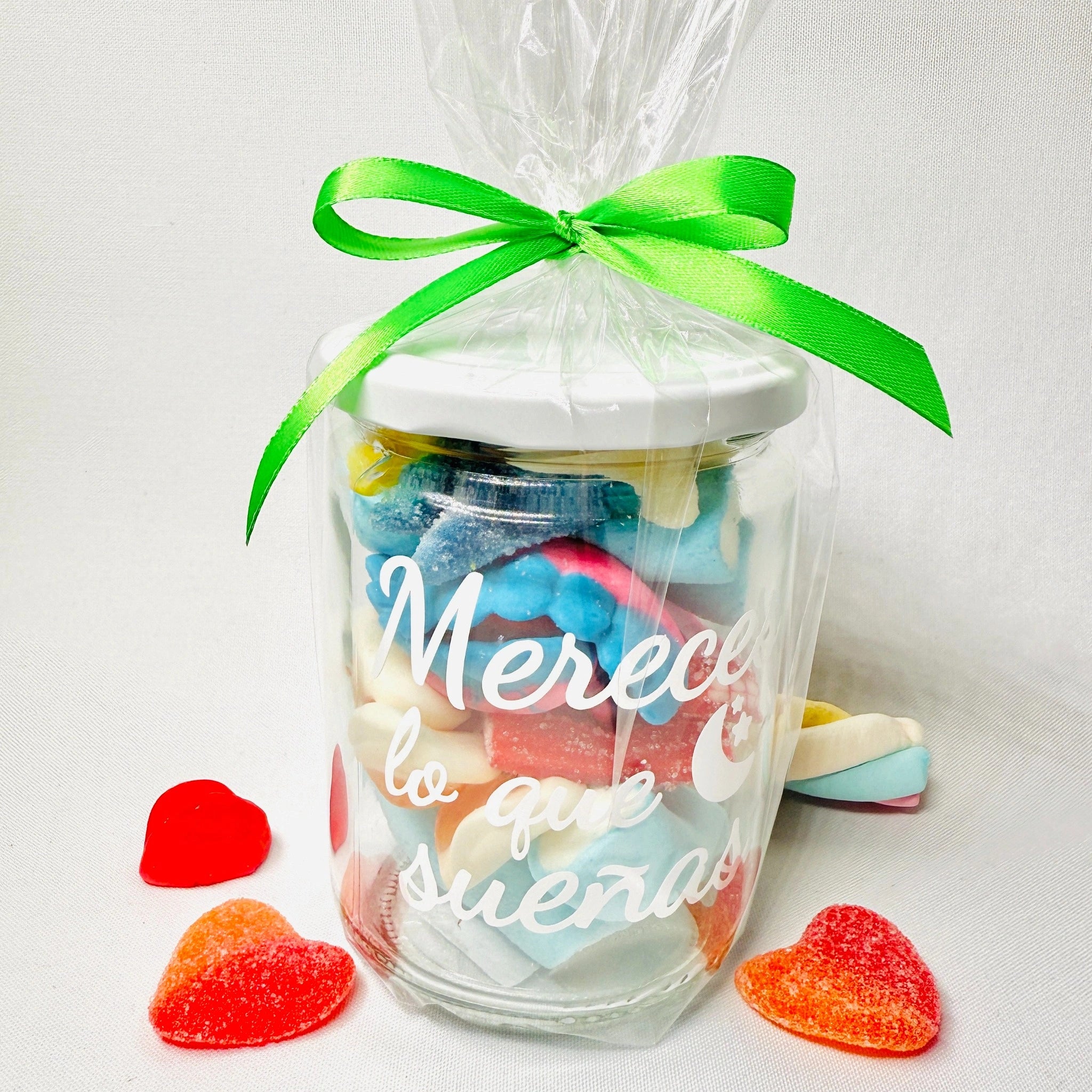 Bote De Gominolas “Merece Lo Que Sueñas” – Detalle Dulce Y Motivador