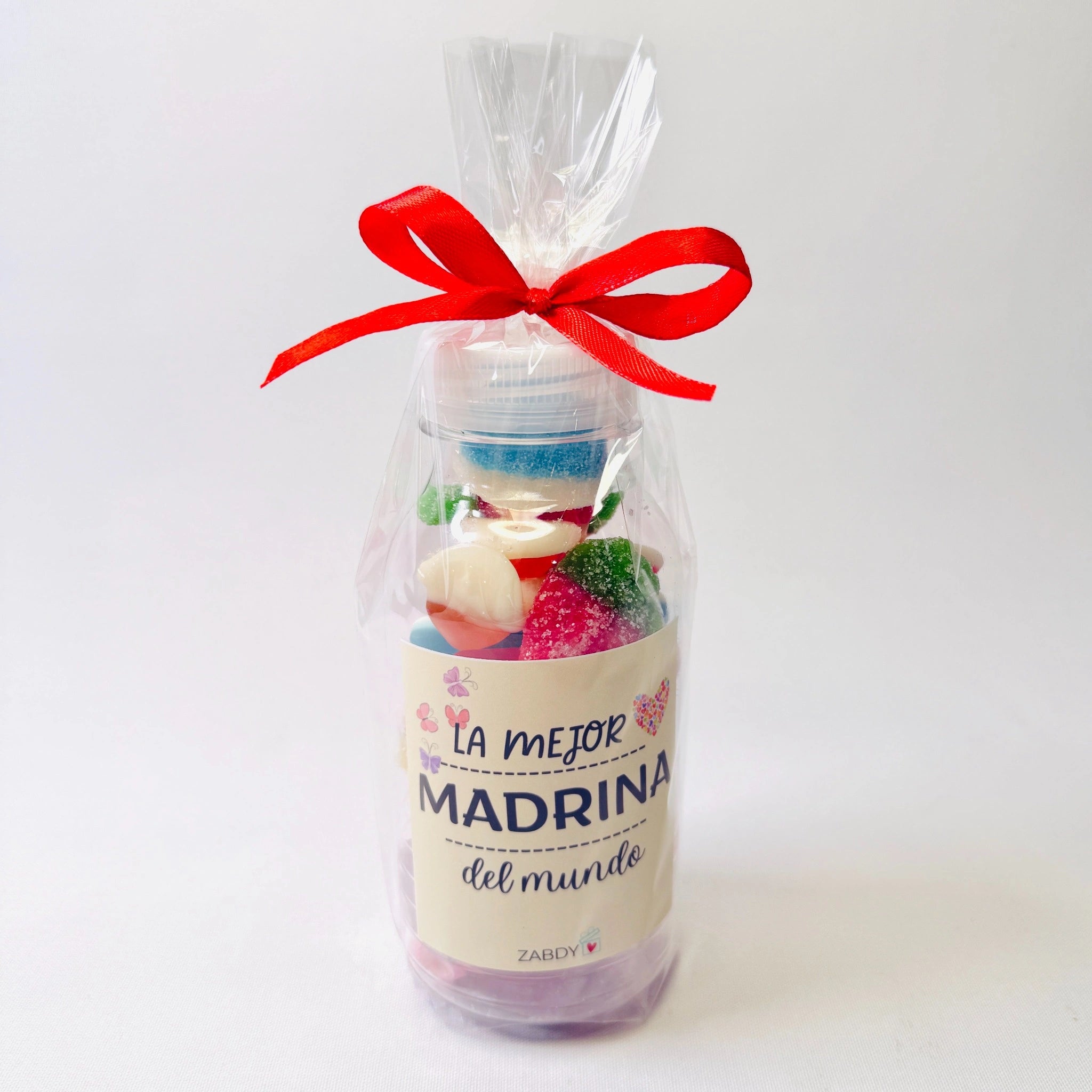 Botella De Gominolas "La Mejor Madrina Del Mundo"