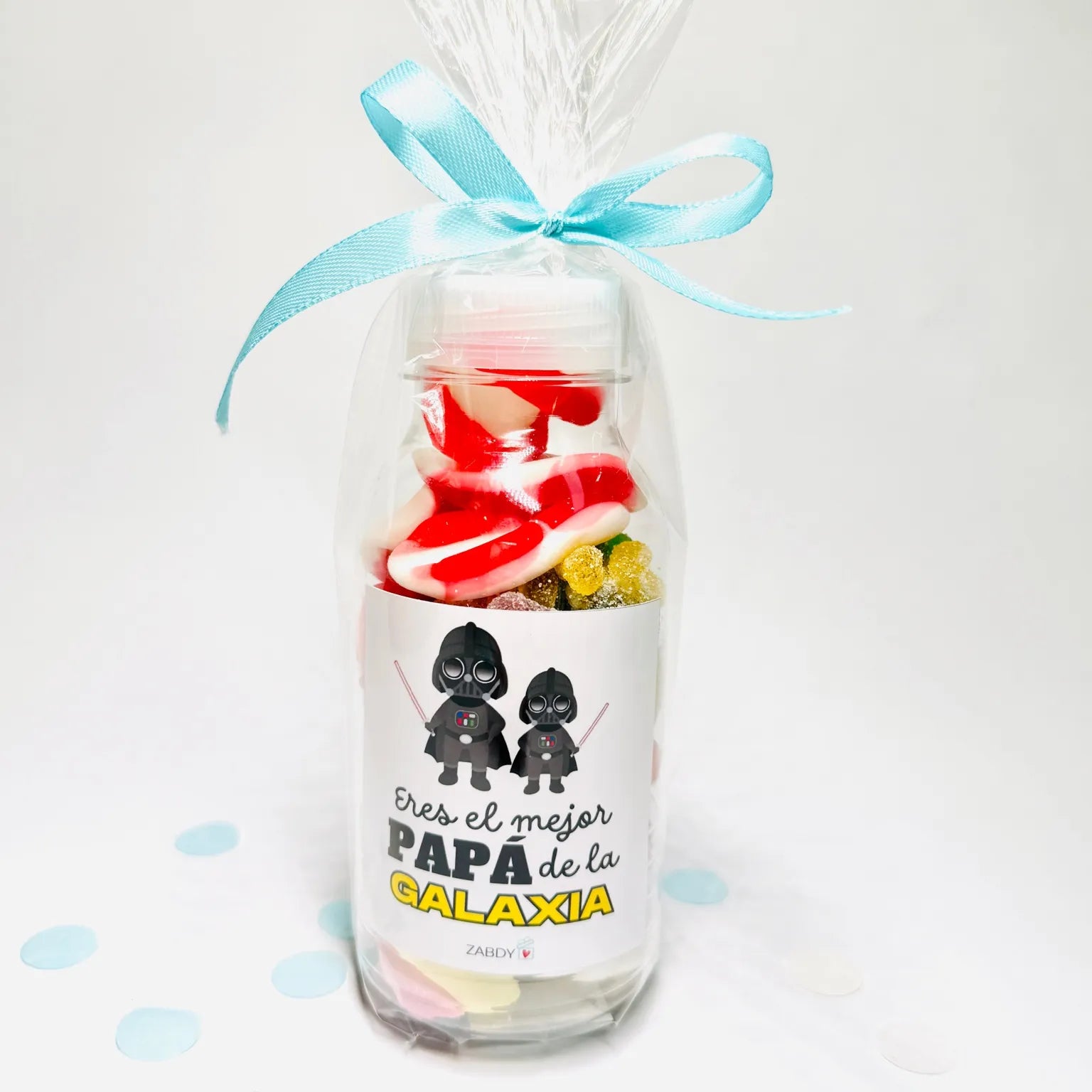 Botella De Gominolas Y Nubes “Eres el Mejor Papá de la Galaxia”