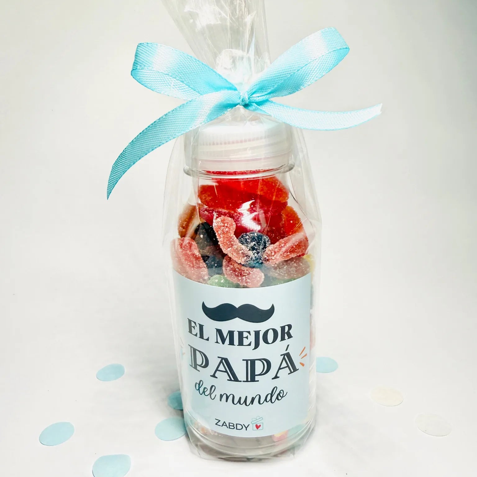 Botella De Gominolas Y Nubes “El Mejor Papá del Mundo”