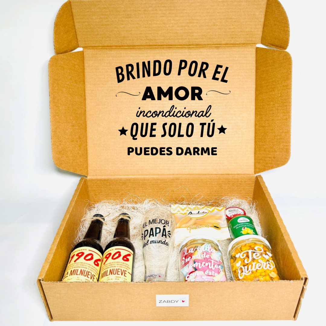 Caja “Brindo por el Amor de Papá” – Regalo Especial para el Mejor Papá del Mundo