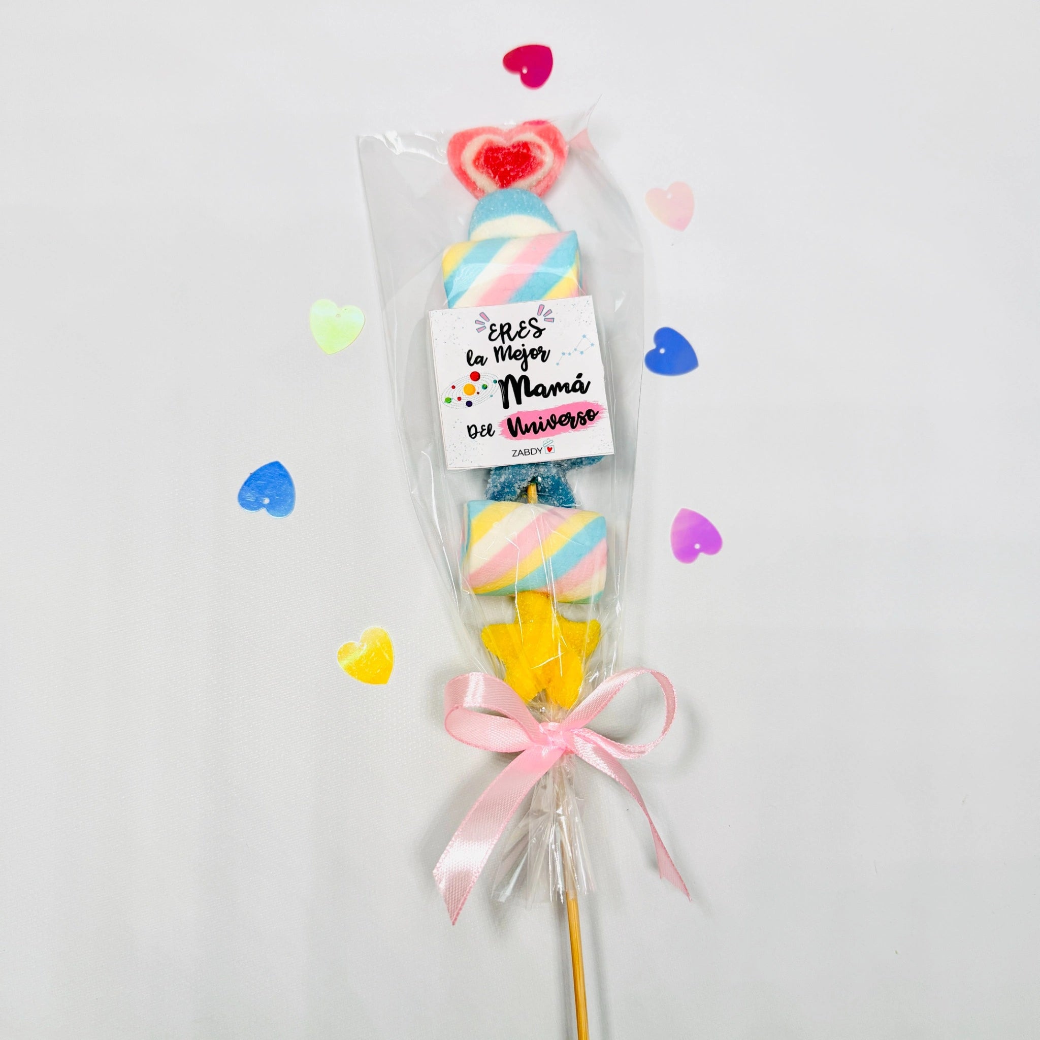 Brocheta De Gominolas “Eres La Mejor Mamá Del Universo”