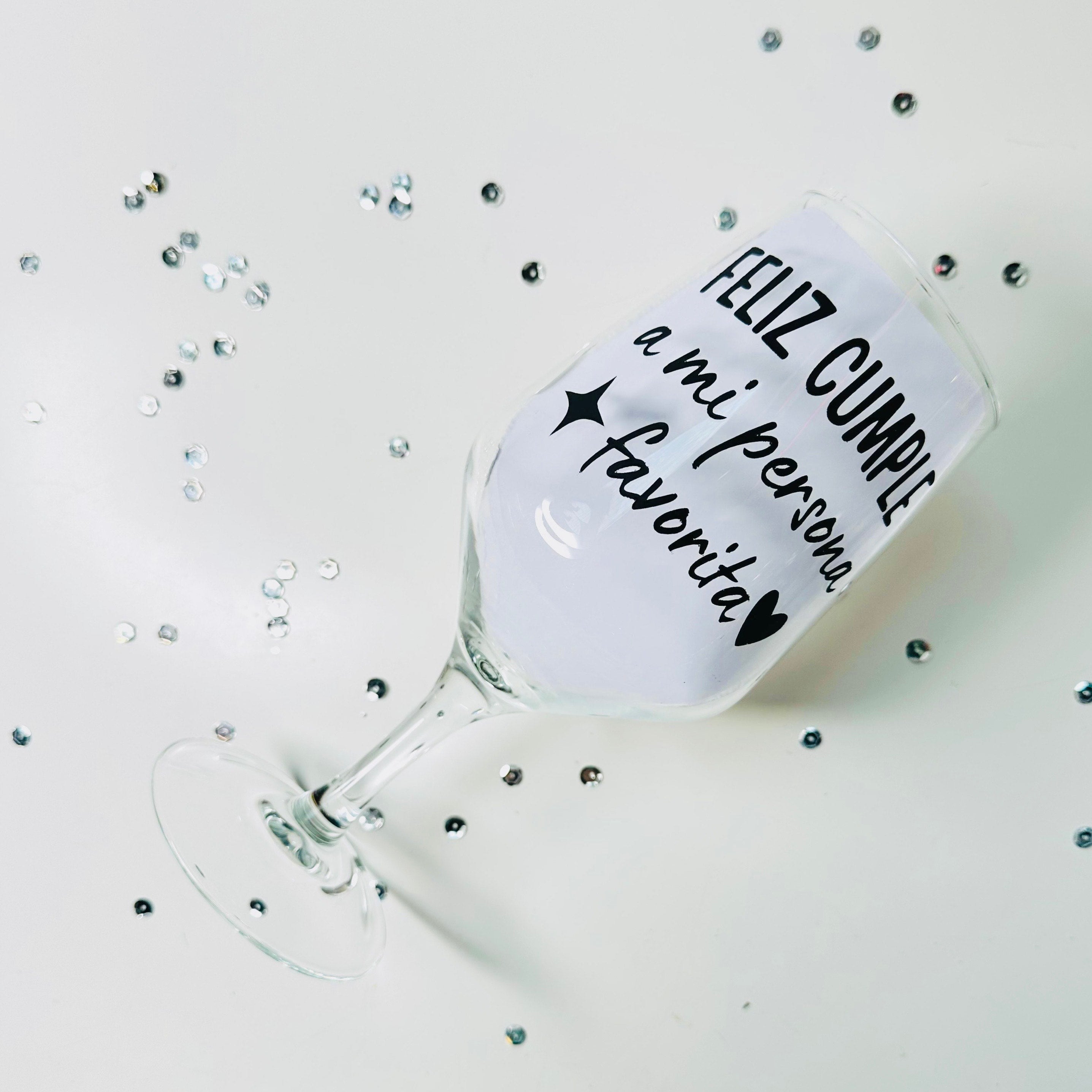 Copa De Vino Feliz Cumple A Mi Persona Favorita