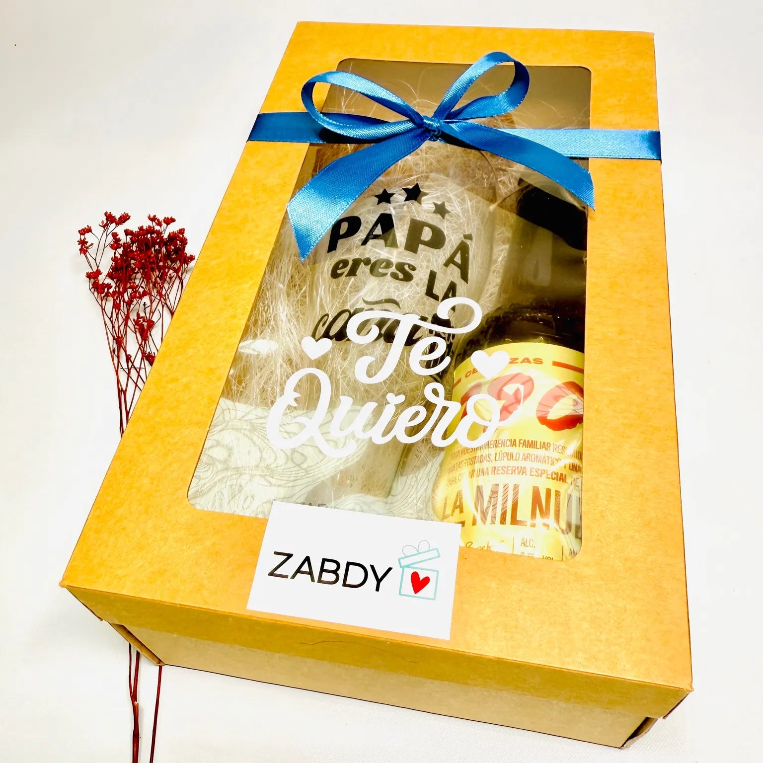 Caja Regalo “Papá Eres La Caña”  Te Quiero – Detalle original con cerveza