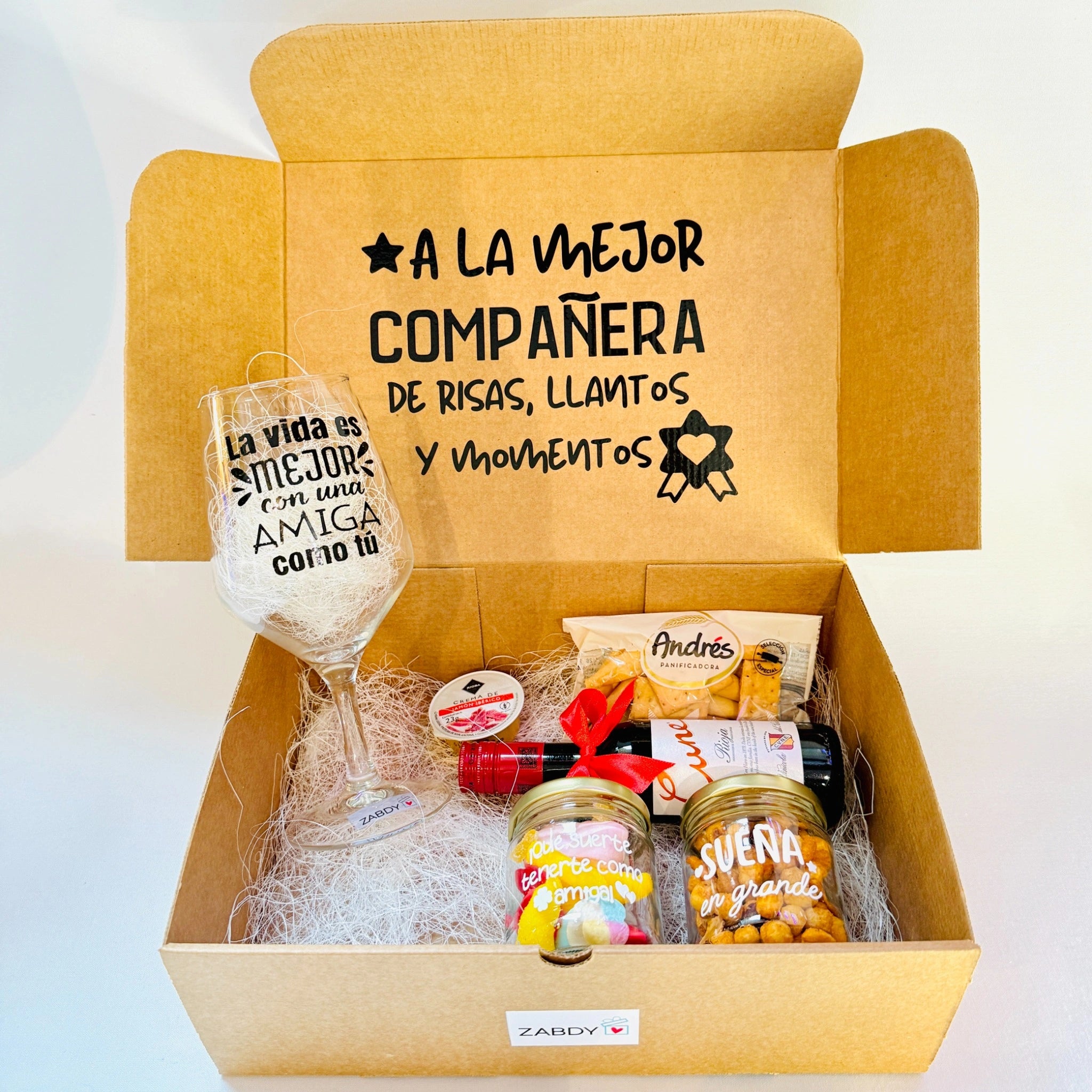 Caja Regalo  “A La Mejor Compañera De Risas Y Momentos” – Regalo Especial Para Amigas