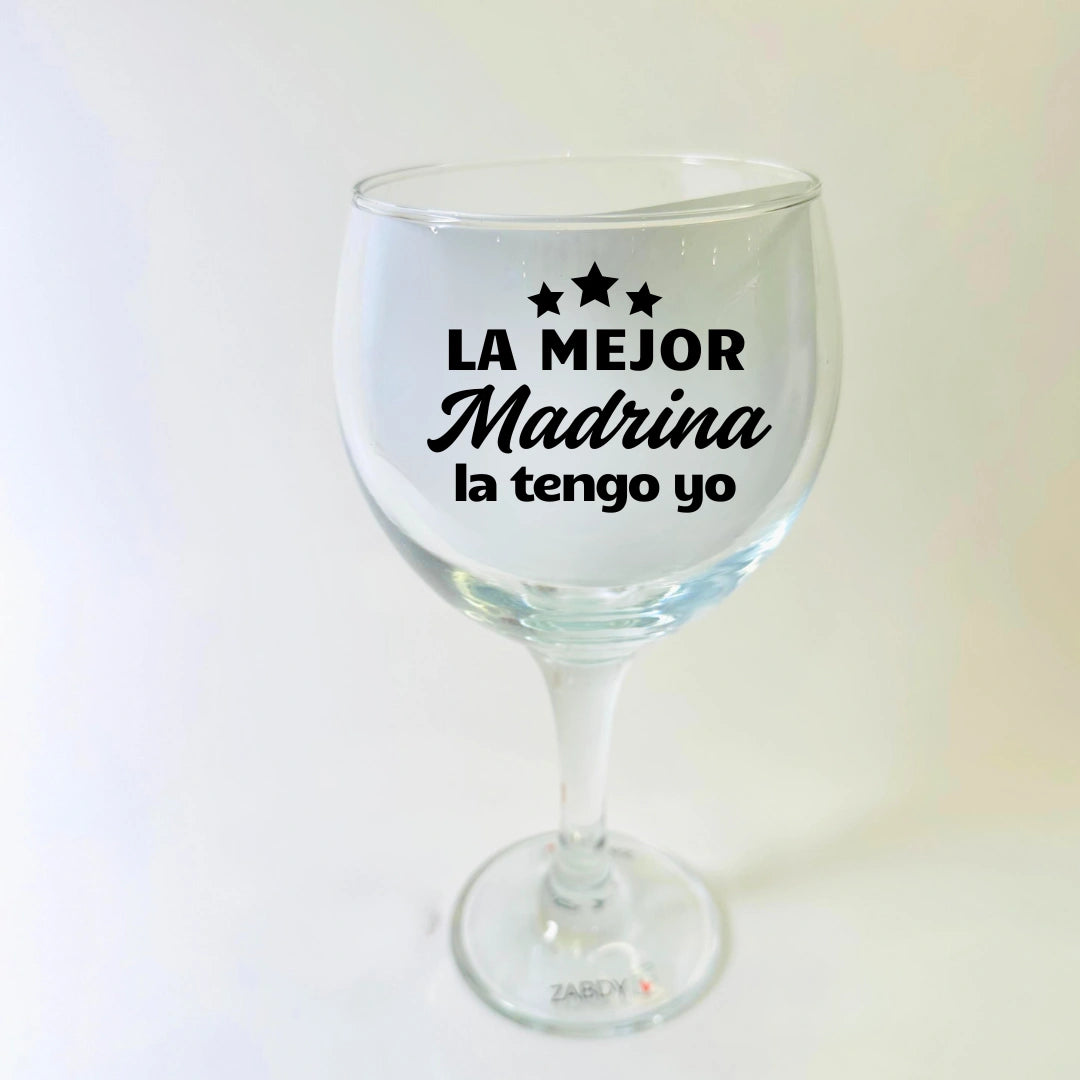 Copa Balón “La Mejor Madrina La Tengo Yo” – Regalo Original Para Celebrar Con Estilo
