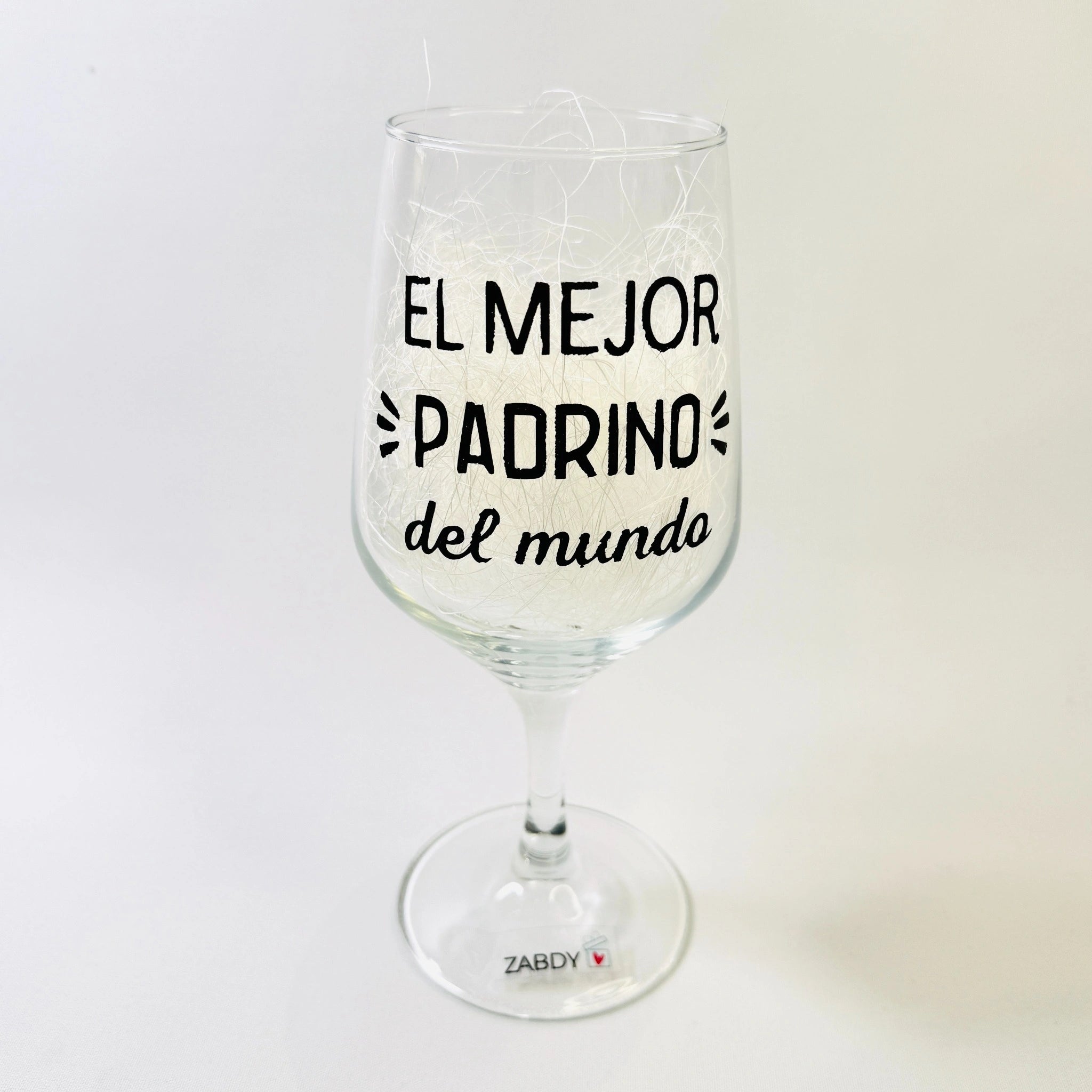 Copa de Vino “El Mejor Padrino del Mundo” – Detalle Elegante Para un Brindis Especial