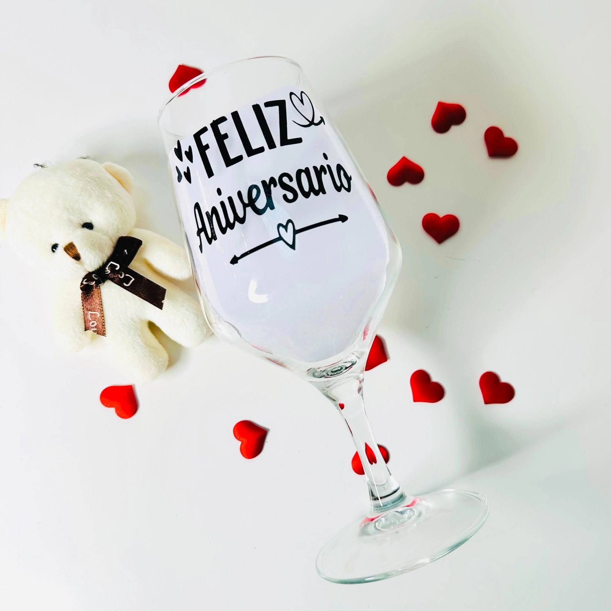 Copa De Vino Feliz Aniversario