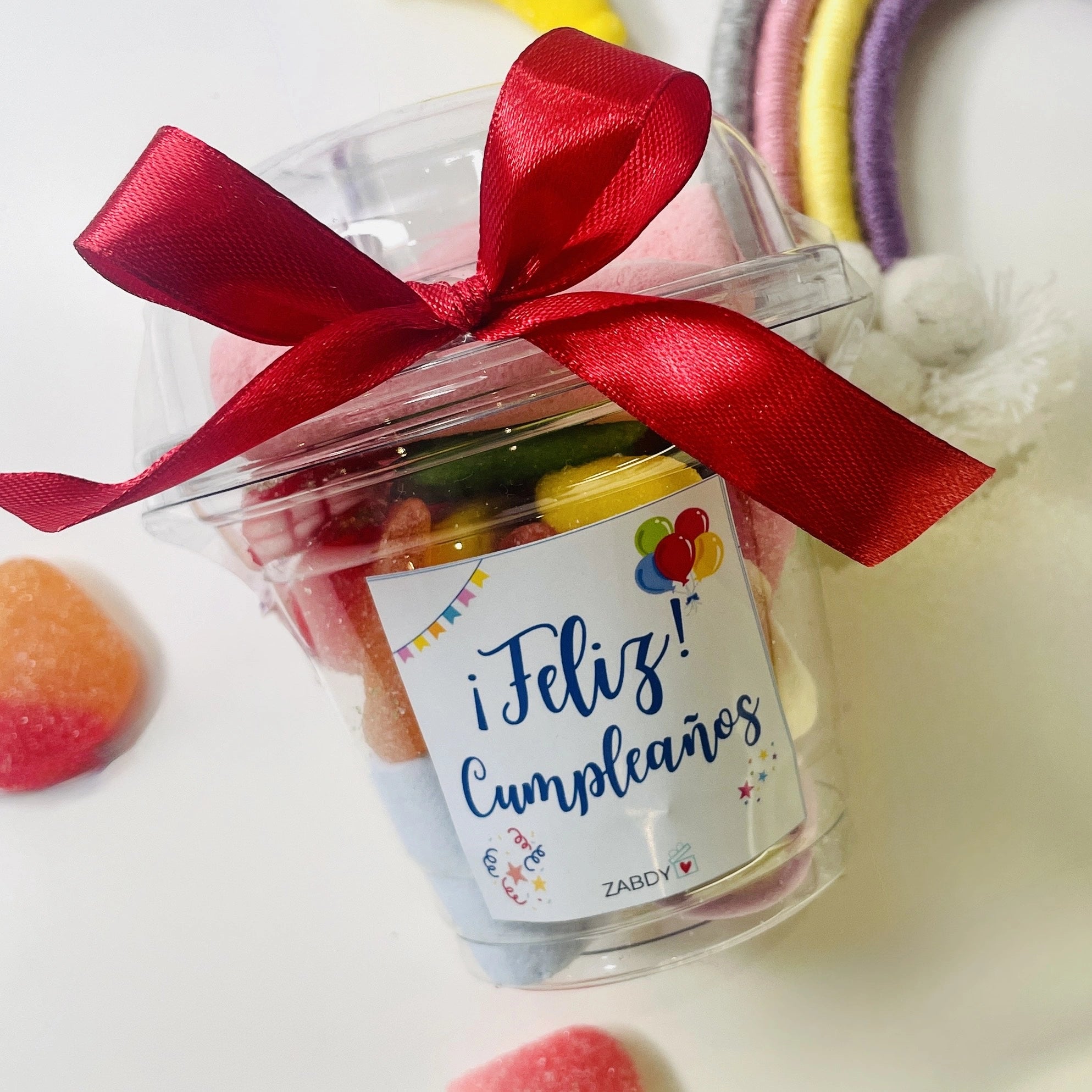 Vaso De Gominolas Pequeño ¡Feliz Cumpleaños!