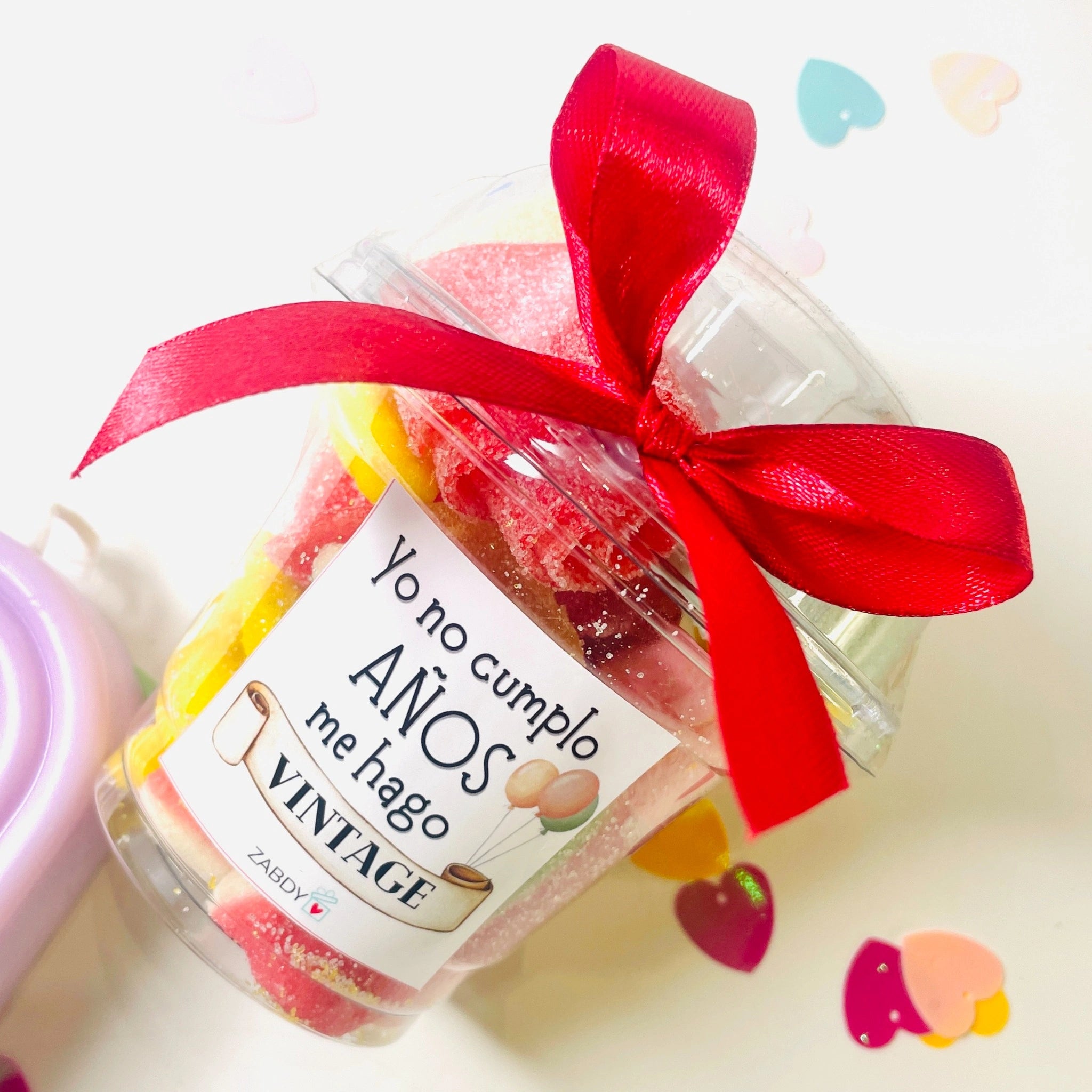 Vaso De Gominolas Pequeño Yo No Cumplo Años Me Hago Vintage