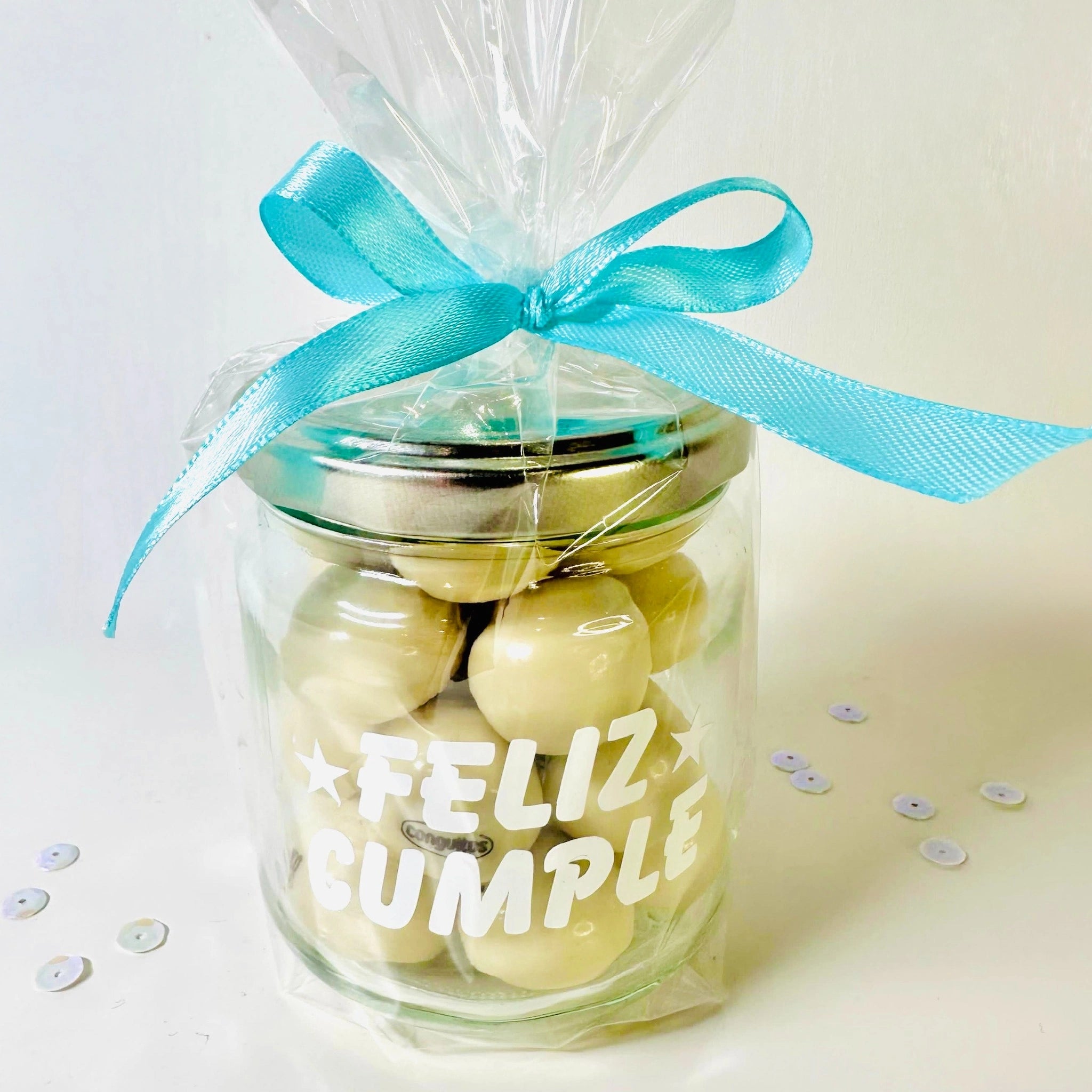 Bote De Bolas De Chocolate Feliz Cumple