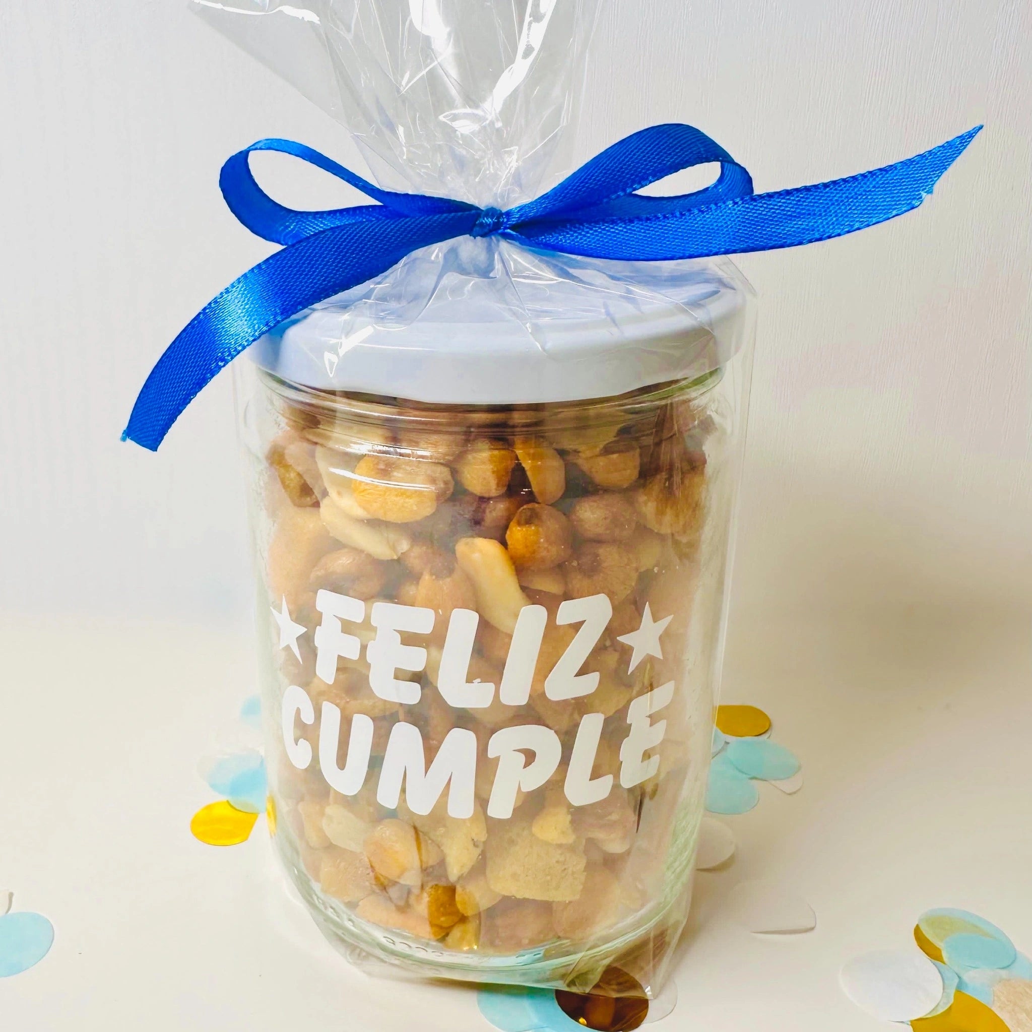 Bote Grande De Frutos Secos Feliz Cumple