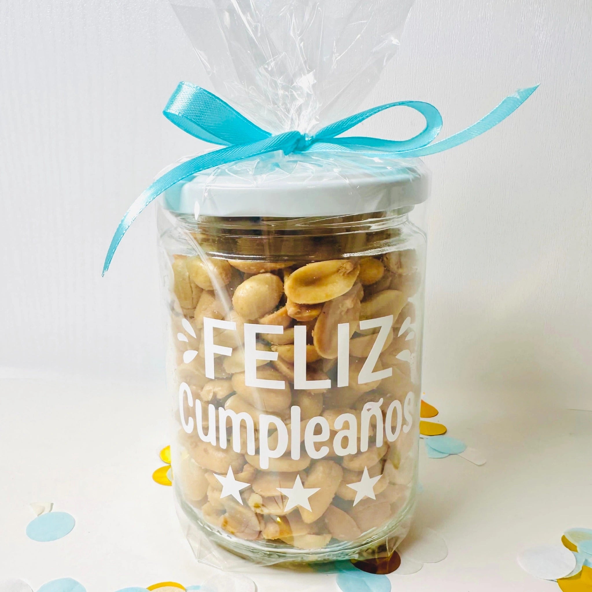 Bote Grande De Frutos Secos Feliz Cumpleaños