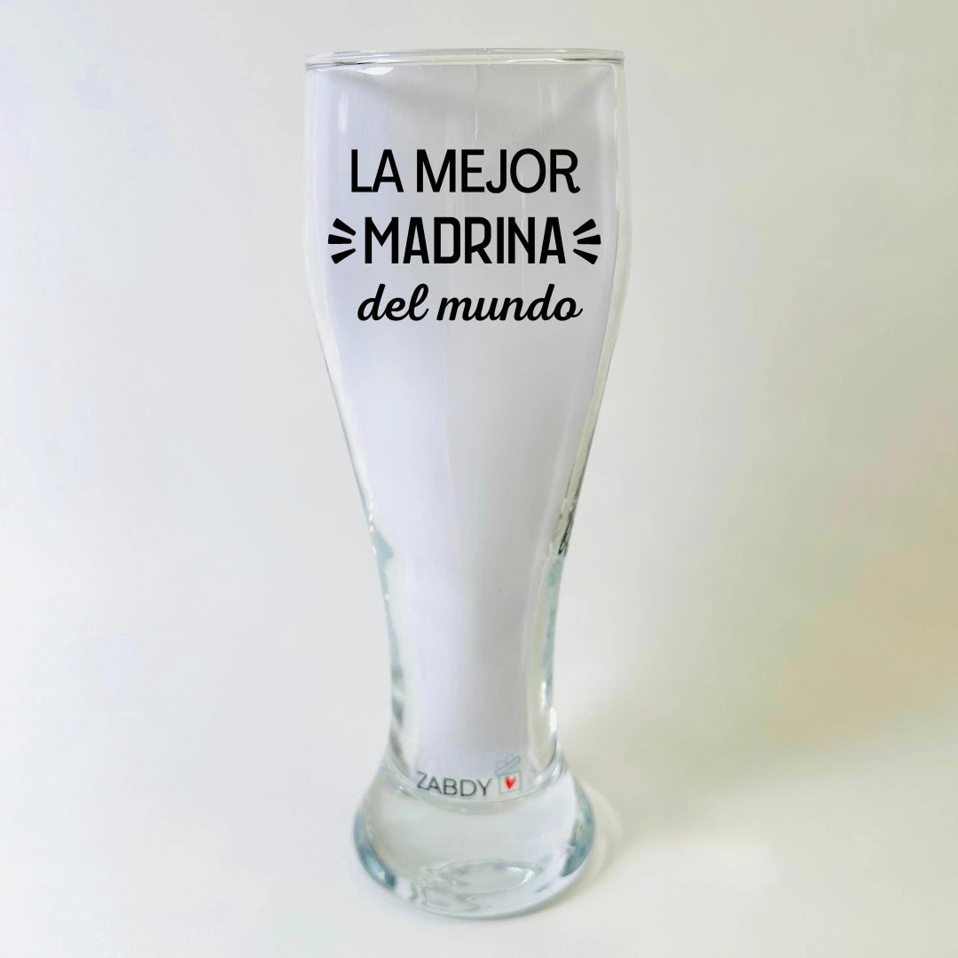 Vaso De Cerveza La Mejor Madrina Del Mundo