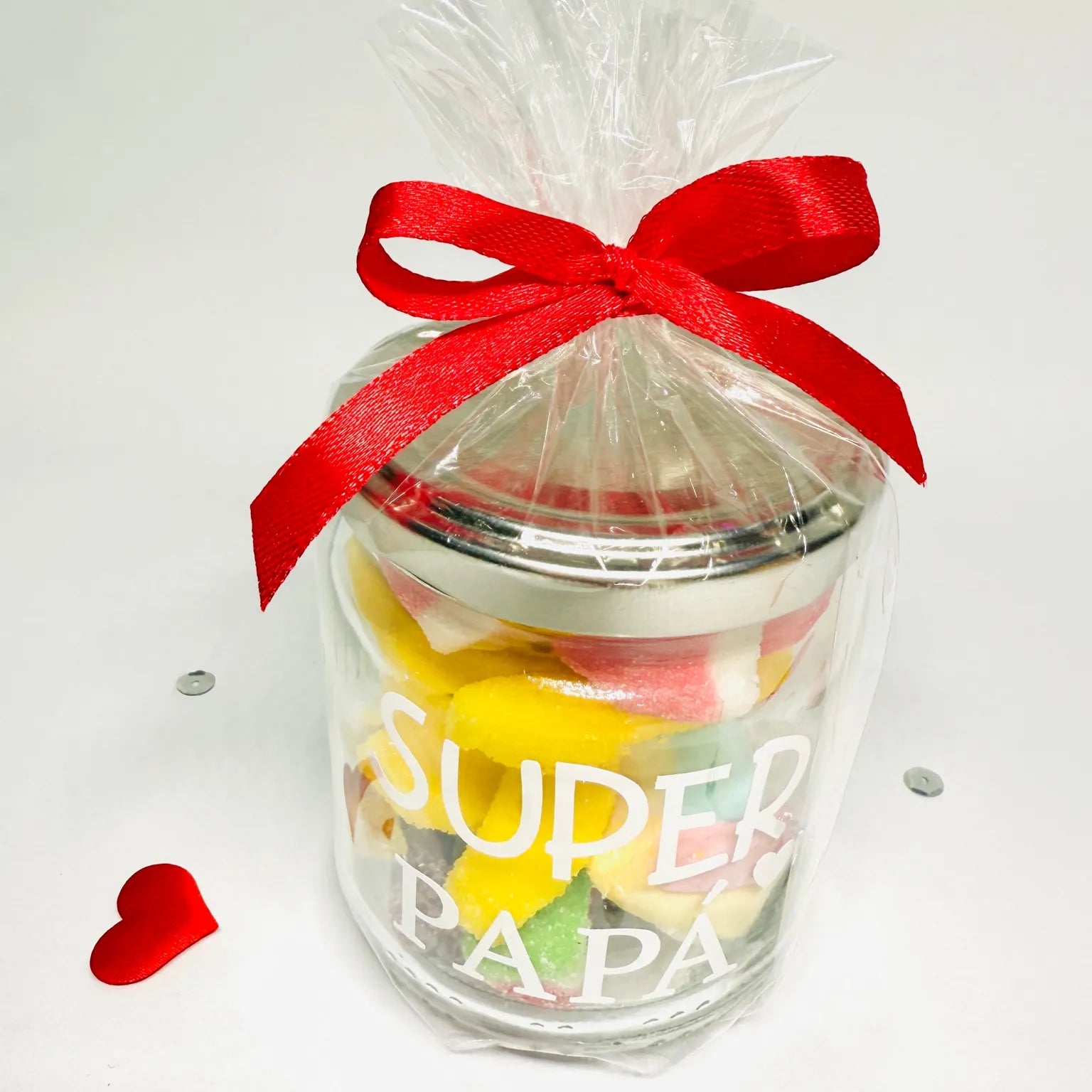 Bote “Súper Papá” Con Gominolas Y Nubes