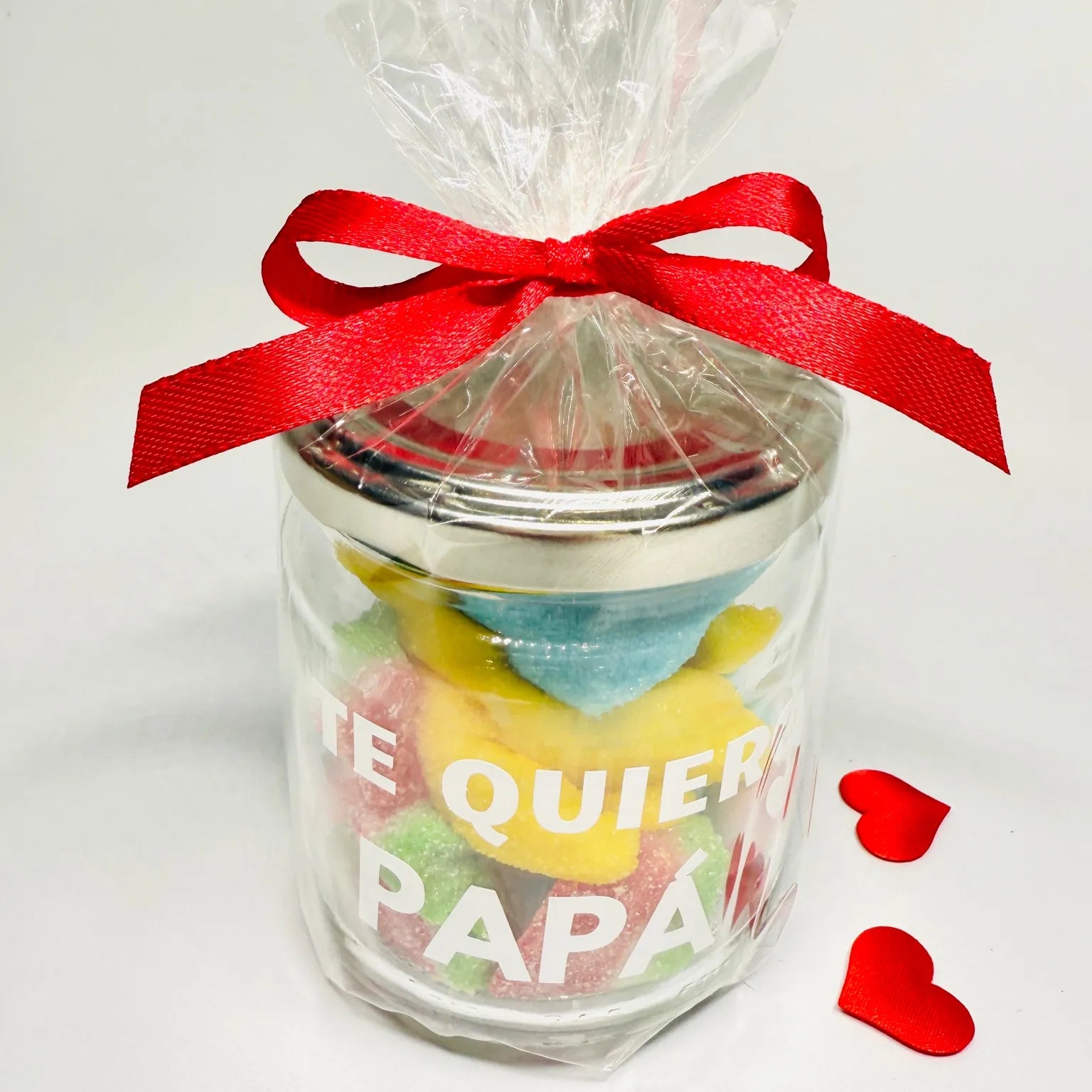 Bote “Te Quiero Papá” Con Gominolas Y Nubes