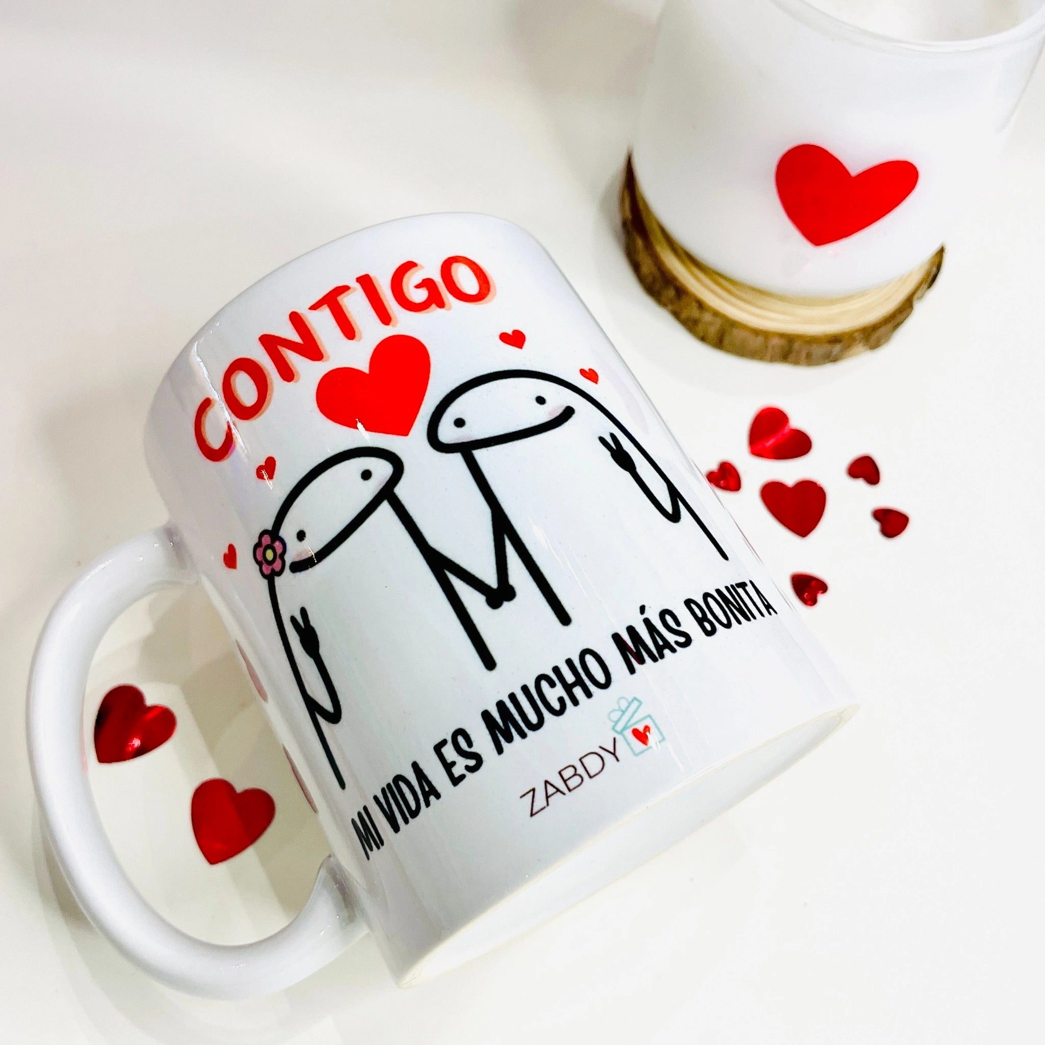 Taza Contigo Mi Vida Es Más Bonita